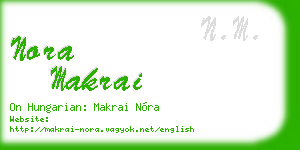 nora makrai business card